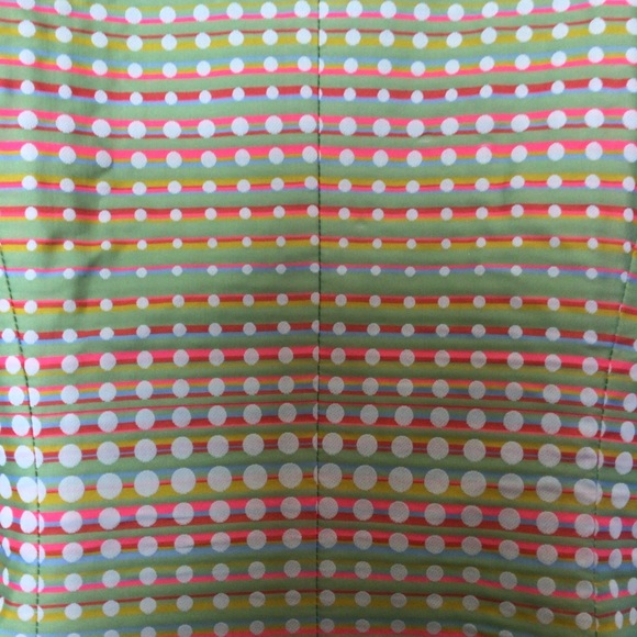 Flores & Flores Bright Dot Open Front Cotton Blazer Size 10 - Picture 4 of 6